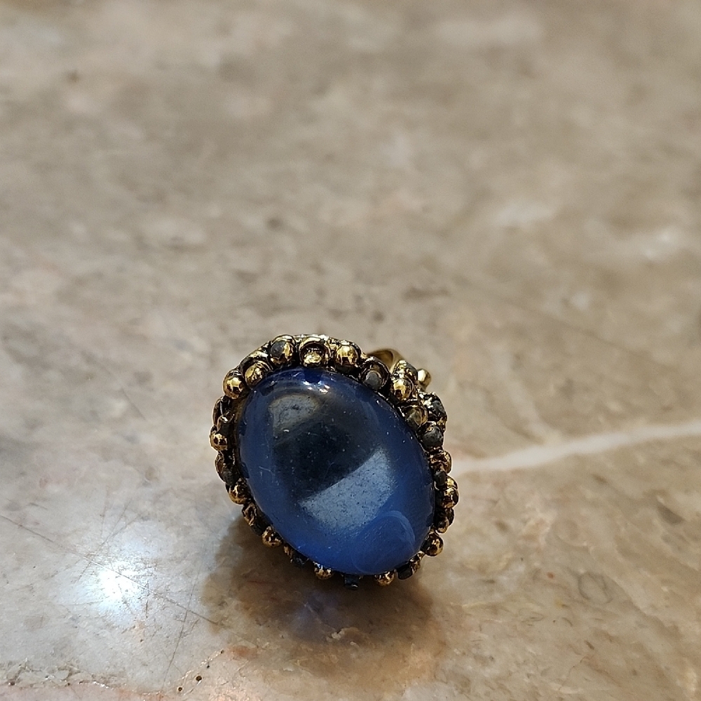 Elegant Blue Stone Women's Ring